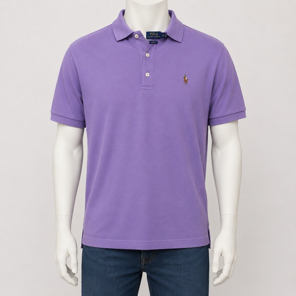 Polo Ralph Lauren Mens XL Classic Fit Purple Cotton Short Sleeve Polo Shirt Golf